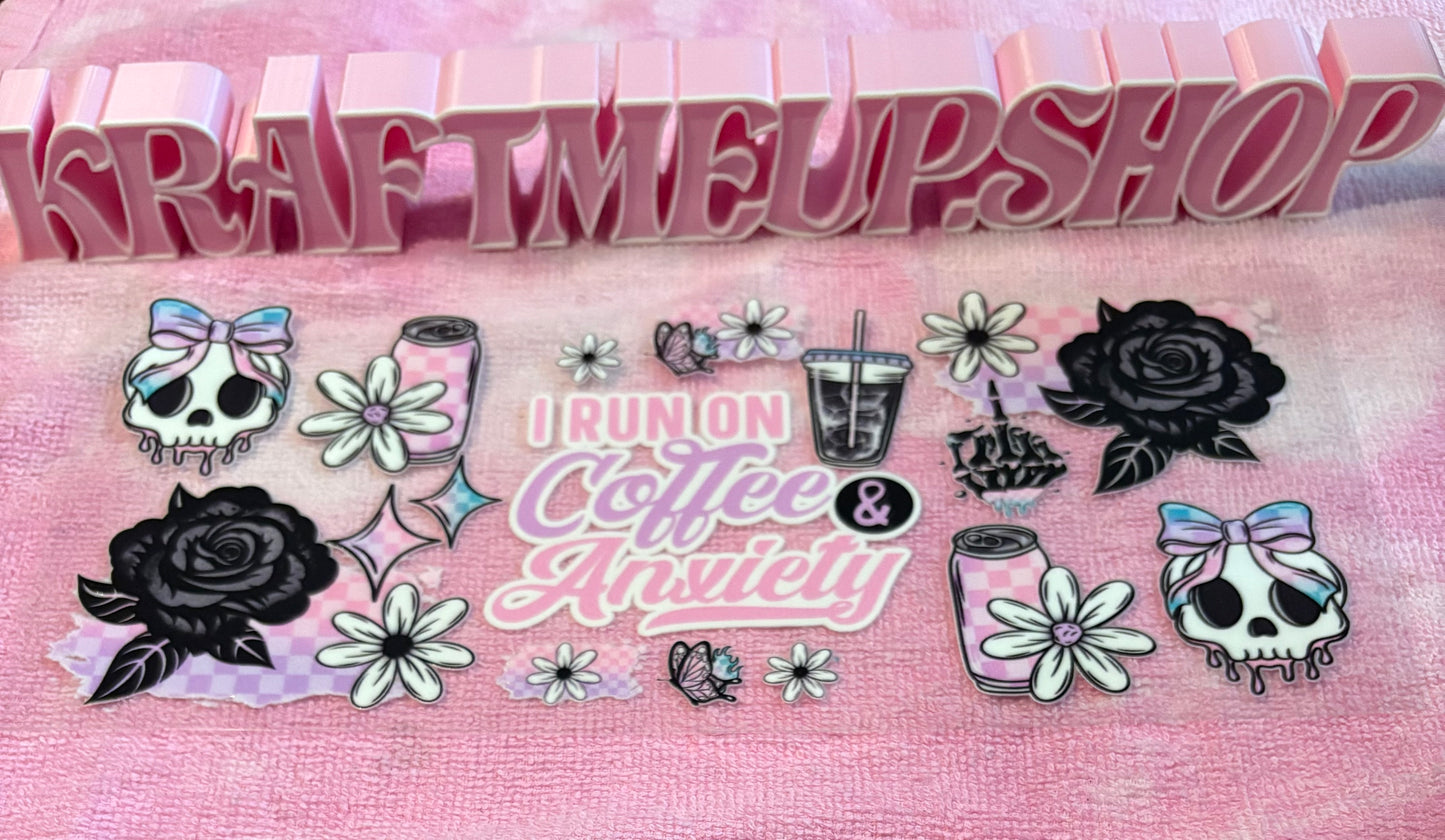 I Run On Coffee pink/BLK